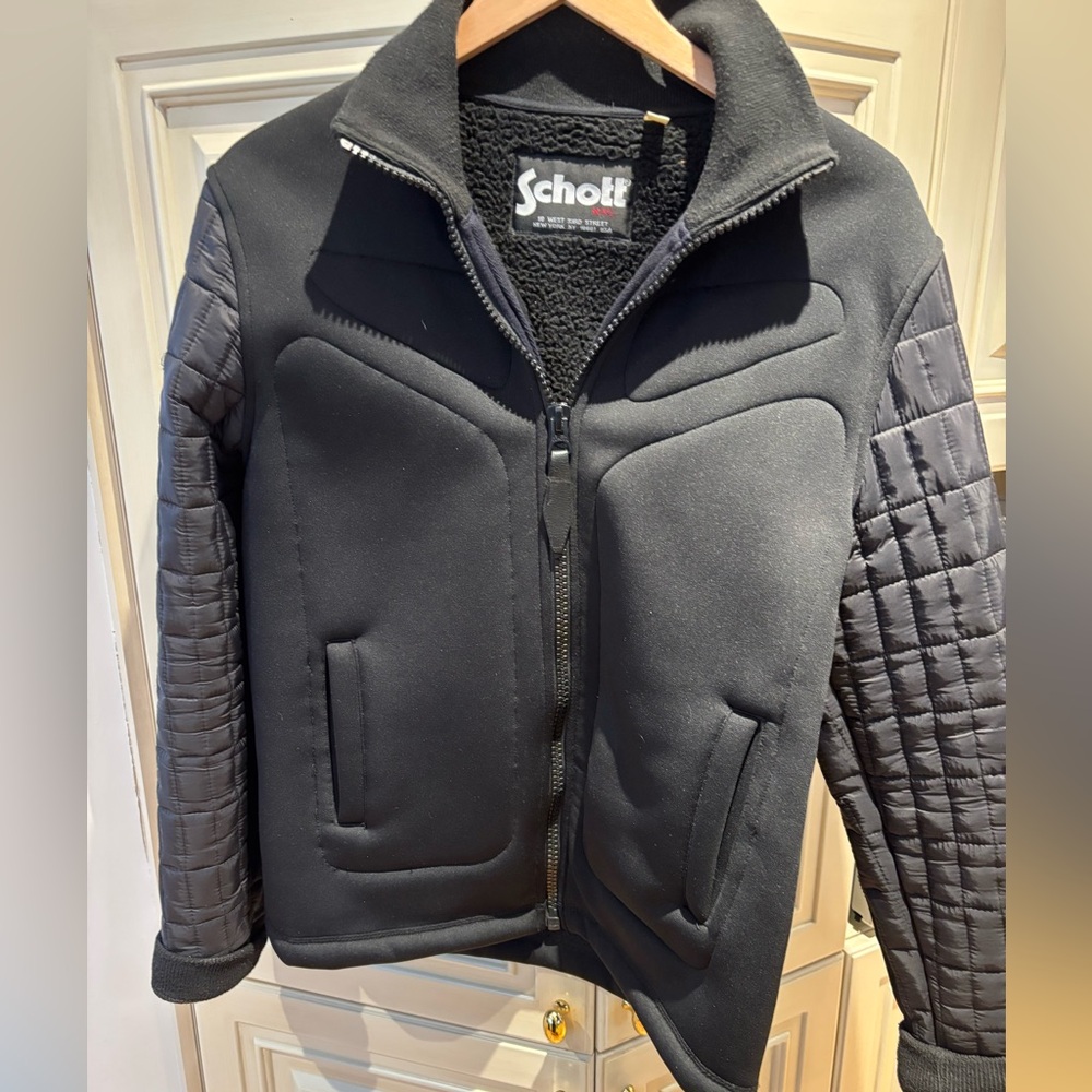 Schott  Black Textured Jacket